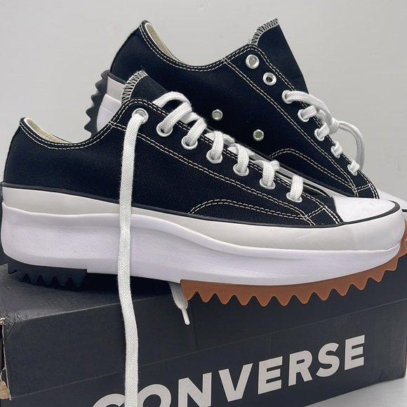 Converse Men’s RUN STAR HIKE OX BLACK/WHITE/GUM 168816C
Platforms Sneakers - Picture 7 of 16